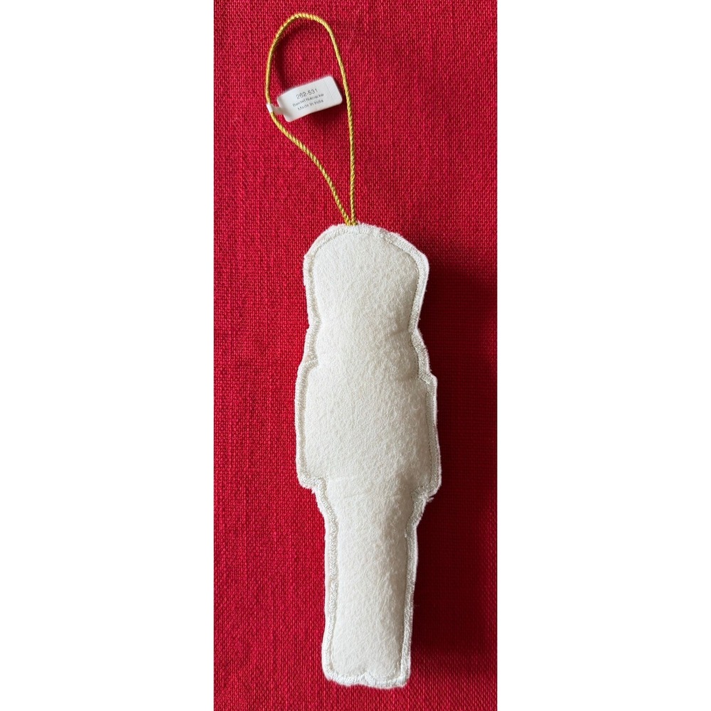 NWT Crate & Barrel Beaded Nutcracker Christmas Tree Ornament - Picture 2 of 2